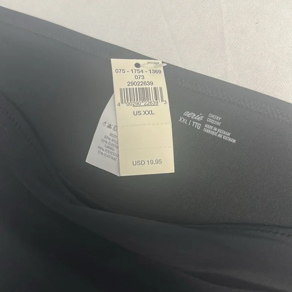 Aerie OG Cheeky Bikini Bottom Black Size XXL - Picture 4 of 4